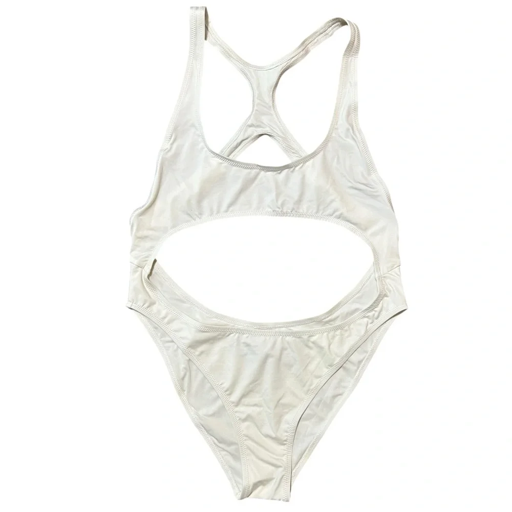 SKIMS White Cutout One-Piece Swimsuit